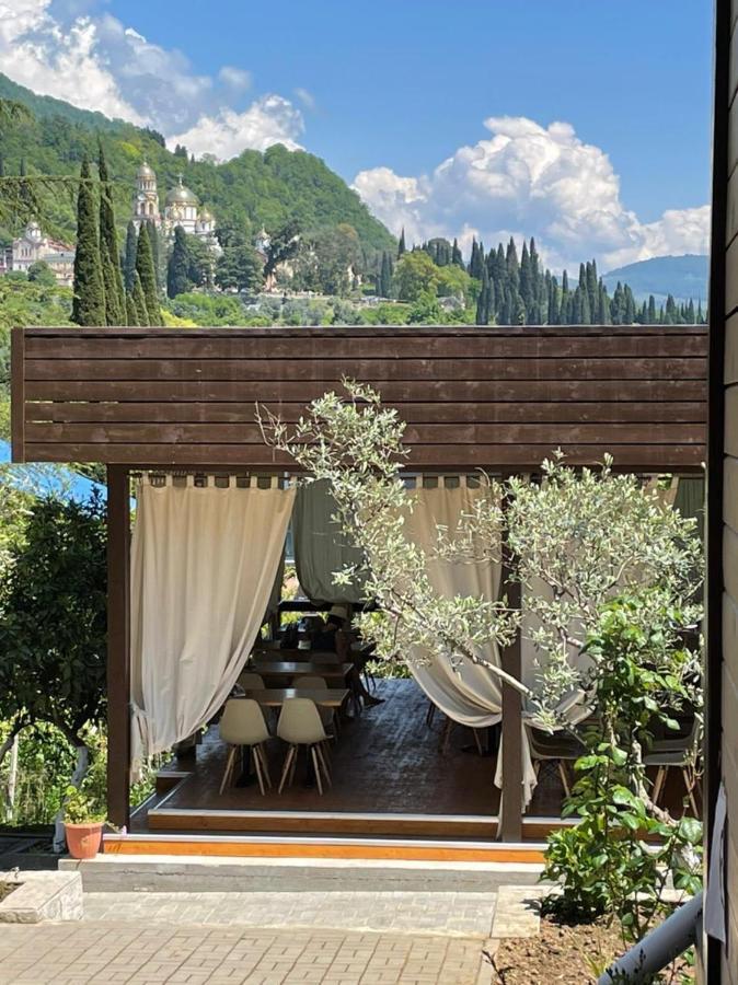 Hotel Eco Village New Athos Bagian luar foto